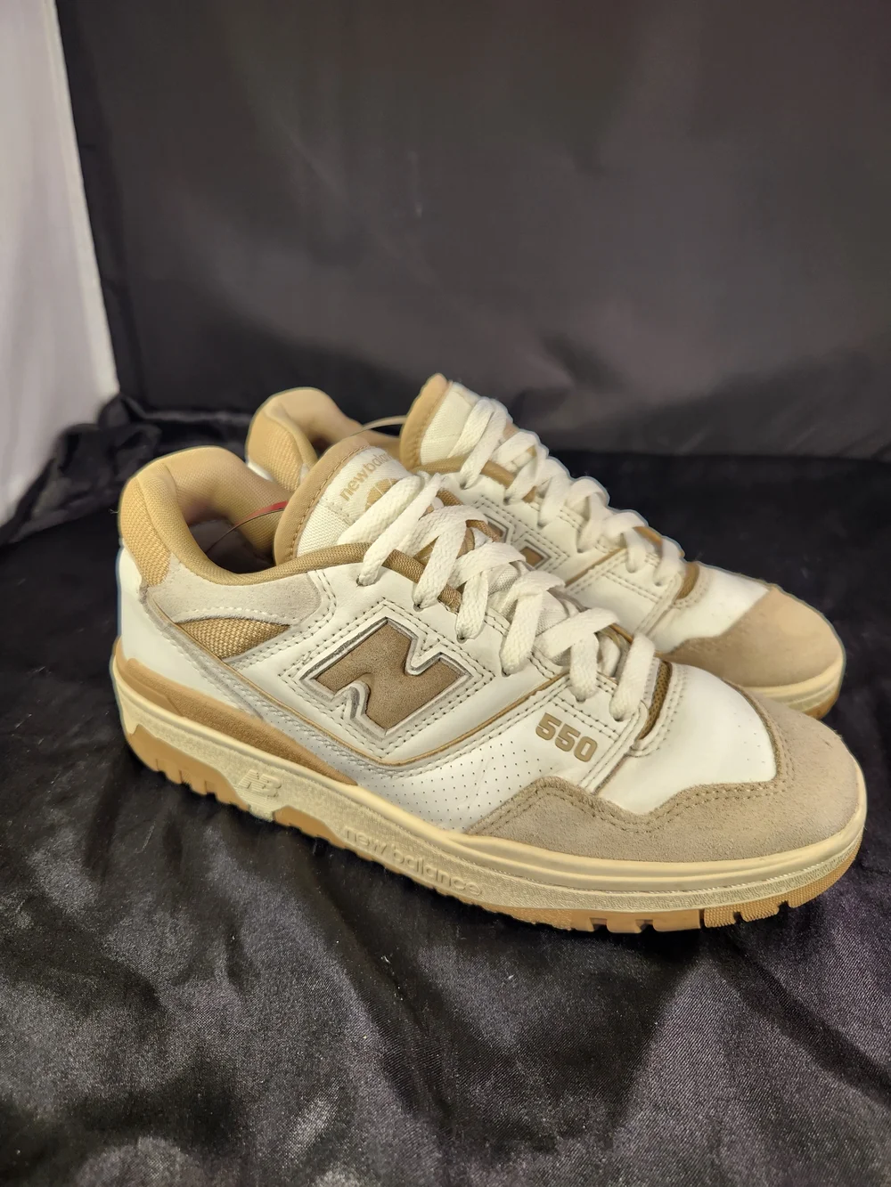 New Balance 550 Cream & Tan Sneakers